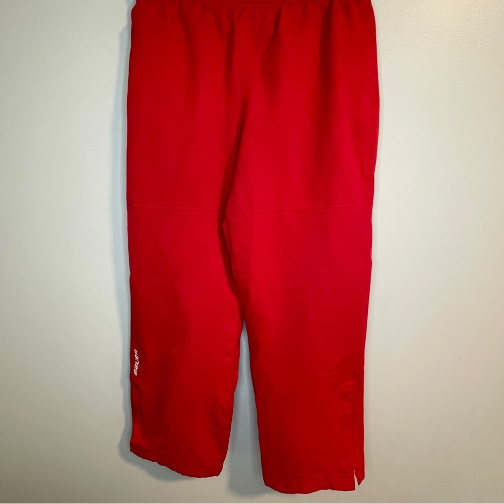 Bauer Red Kids Polyester Hockey Athletic Pants